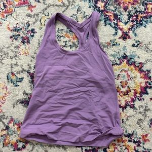 purple cropped racer back tank!